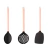 Kit Utensílios De Cozinha De Nylon Preto Com Cabo De Aço Inox Rose - comprar online