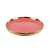 Sousplat Verão Rosa Com Borda Dourada 20,5x2,8cm