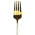 Jogo Garfos Slim Prata e Dourado Com 4 Peças