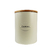 Porta Mantimento De Metal Com Tampa De Madeira Creme