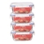4 Pote Hermético Vidro Borossilicato 330Ml