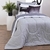 Kit Edredom Linho Solteiro cor:Cinza - comprar online