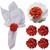 Kit 4 Porta Guardanapo Mimosa Flor Crisântemo Laranja - comprar online
