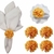 Kit 4 Porta Guardanapo Mimosa Flor Crisântemo Amarelo