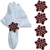 Kit 4 Porta Guardanapos Flor Delicada Festa Marsala - comprar online