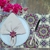 Kit 4 Porta Guardanapos Flor Delicada Festa Marsala - loja online