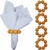 Kit 4 Argolas de Guardanapos Mística do Oriente Laranja - loja online