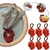 Kit 6 Porta Guardanapos Biojoias Artesanal Sementes de Gratidão Vermelho - loja online