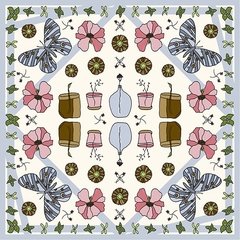 Pañuelo Jardín celeste - comprar online