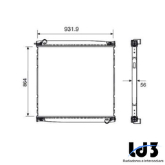 RADIADOR SCANIA SERIE 4 114 / 124 P/G/R 1998 à 2008 - SEM LATERAL - comprar online