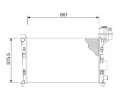 RADIADOR MERCEDES BENZ CLASSE A 160 1.6 1999 À 2005 LD3 - comprar online