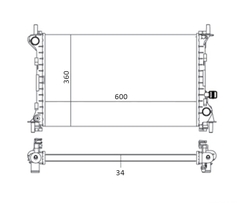 RADIADOR FORD FOCUS 1.6 / 1.8 / 2.0 2001 À 2008 LD3
