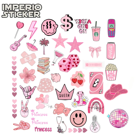 Pack de Stickers - Aesthetic Rosa