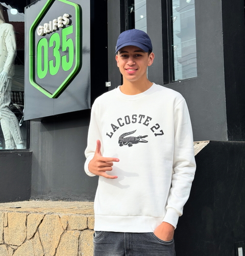 Blusa Moletom Lacoste gola careca - comprar online