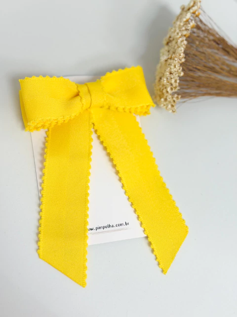 Laço de fita comprido - Amarelo