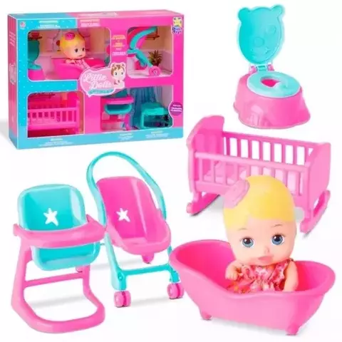 KIT LITTLE DOLLS CASINHA - DIVERTOYS 8023
