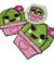 Tapete Jogo De Banheiro Frufru Cactos Fofos