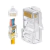 CONECTOR RJ45 PASS THROUGH TRANSPARENTE CAT 6 na internet