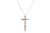 Colar com Cruz Folheado em Ouro 18k (CL0050)