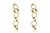 Brinco Grande de Círculos Interligados Folheado em Ouro 18k (BR0118)