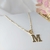 Colar de Letras Folheado em Ouro 18 (CL0061) - Trazlogo