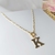 Colar de Letras Folheado em Ouro 18 Tipo:Letra-K (CL0061-11)