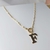 Colar de Letras Folheado em Ouro 18 Tipo:Letra-G (CL0061-7)