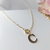 Colar de Letras Folheado em Ouro 18 Tipo:Letra-C (CL0061-3)