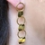 Brinco Grande de Círculos Interligados Folheado em Ouro 18k (BR0118)