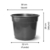 Vaso redondo Nº6 preto (12L) NUTRIPLAN (C0260A)