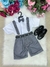 Conjunto Miss Cherry Meninos Shorts Social Ravi Cinza Grafite (CONJMSSCHRVICIZGF