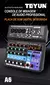 TEYUN-6Channel Power Karaokê Amplificador Estéreo, Mixer De Áudio, Interface na internet