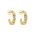 Argola Croissant Cravejada banhado a Ouro 18k