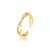 Anel Dourado Duas Linhas Liso
