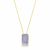 Conjunto Dourado Cristal Retangular Lilas Fosco na internet