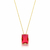 Conjunto Dourado Cristal Retangular Rubi - comprar online