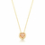 Conjunto Dourado Cristal Coração Bege - comprar online