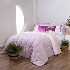 Kit Edredom Linho Colorido Casal Queen: 01 Edredom Casal Queen Dupla Face 2,40 x 2,20 m 02 Capas de Almofada 45 x 45 cm 02 Fronhas 70 x 50 cm 02 Porta Travesseiros 70 x 50 cm (medida útil)MR - comprar online