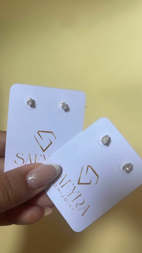 Dupla brinco gota para primeiro e segundo furo