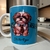 CANECA TEMA PET - SHIH-TZU AZUL GRAVATA E CORAÇÃO