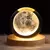 Lâmpada de cristal 3D com galáxia e projeção planetária, luz noturna USB - FyShop