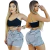 Conjunto Feminino Top com Alça e Short Ajustável Branco Listrado - comprar online