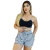 Conjunto Feminino Top com Alça e Short Ajustável Branco Listrado na internet