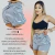 Conjunto Feminino Top com Alça e Short Ajustável Branco Listrado - loja online