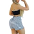 Conjunto Feminino Top com Alça e Short Ajustável Branco Listrado