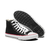Tênis Casual Feminino Em Algodão Cano Alto Preto - comprar online