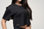 Cropped Oversized Fitness Algodão Preto - loja online