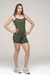 Macaquinho Fitness Luana Verde Militar - Leão Moda Fitness | Goiânia