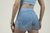 Conjunto de Short Fitness Duplo Flowers Azul - loja online