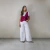 Chaleco Puro Lino Fucsia en internet